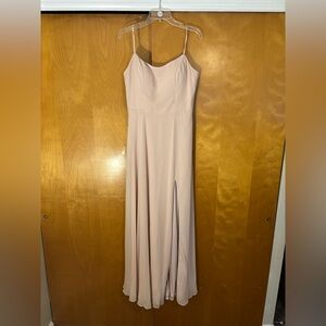 Elegant Pink Spaghetti Strap Dress